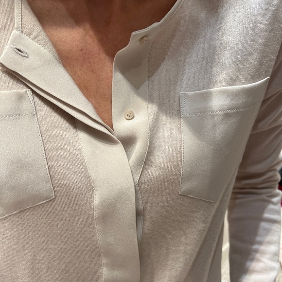 Loro piana cashmere and silk Henley blouse - Picture 2 of 4